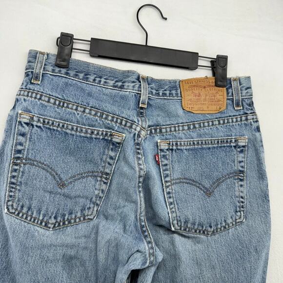 Vintage Levis Jeans Women's 11 S Blue 517 Slim Bootcut USA Made Red Tab 2000 y2k - Picture 12 of 16